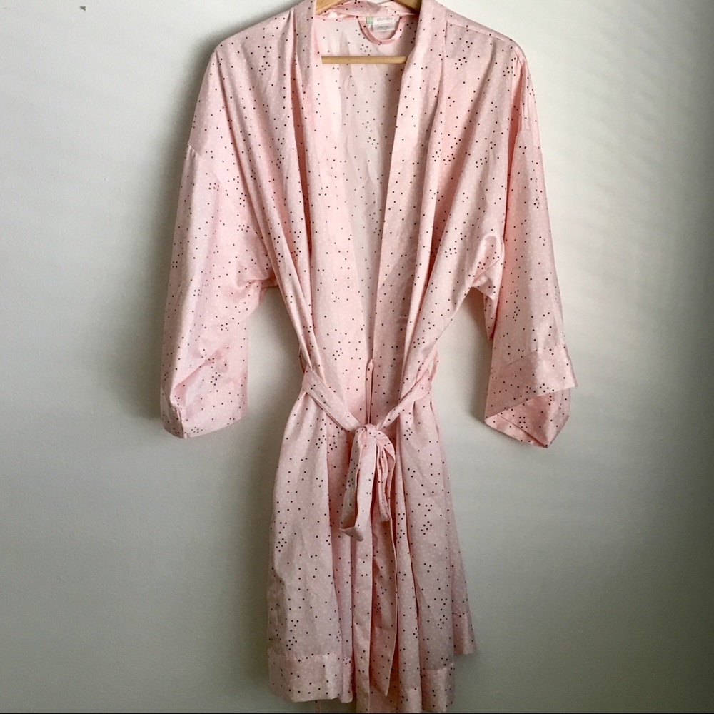 Shimera pink polka dot robe